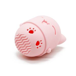 Nuevo Estuche Protector de Silicona Portátil con Diseño de Gato de Dibujos Animados Europeo Americano para Borla de Maquillaje y Esponja de Belleza, con Función de Limpieza y Almacenamiento, Modelo Cápsula - Product Image 1