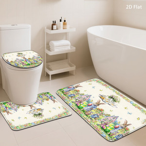 Custom Printed <b>Bath</b> Mat Bathroom Rug <b>Set</b> for Bathroom Non-Slip <b>Shower</b> Curtain <b>Bath</b> Mat - Product Image 6