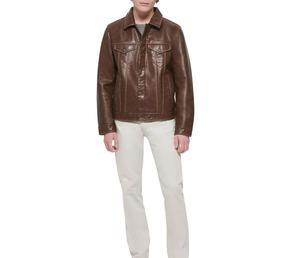 เสื้อแจ็คเก็ตหนังแท้สำหรับผู้ชาย, เสื้อโค้ทฤดูหนาวพร้อมคุณสมบัติกันน้ำและแจ็กเก็ตขนแกะ - Product Image 5