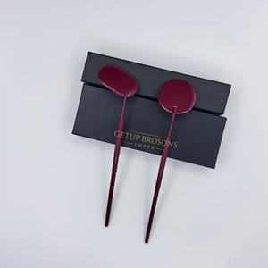 Espejo para Extensión de Pestañas, Espejo de Bolsillo de Acero Inoxidable, Recubrimiento en Polvo Rojo Oscuro, Herramientas de Belleza, Espejo para Pestañas con Logotipo Personalizado, Herramientas de Salón - Product Image 5