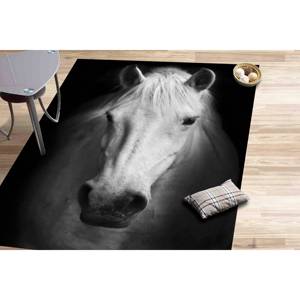 Alfombra de Caballo Blanco: Alfombra Antideslizante con Diseño Animal, Alfombra Suave con Pelo Largo - Product Image 2