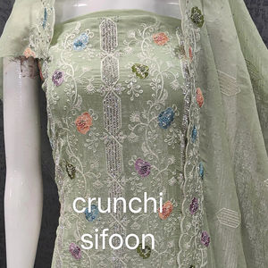 Ropa de invierno sin costuras, gasa crujiente, Shalwar, Kameez, Zarkan Stones, trabajo de secuencia, fondo interior francés pesado para indio pakistaní - Product Image 1