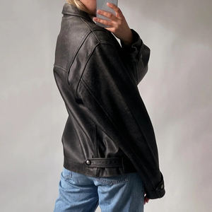 แจ็กเก็ตหนังสำหรับผู้หญิง, สินค้ามาใหม่เสื้อแจ็คเก็ตหนังตัวยาวแบบลำลองขนาดใหญ่สำหรับฤดูหนาว - Product Image 3