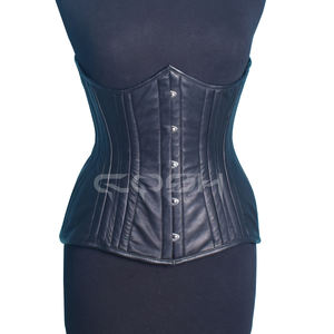Corset en cuir noir pour le modelage de la taille - Product Image 1