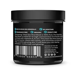 USA Made 12oz Firming Face Mud Mask Private Label Deep Cleansing <b>Mineral</b> Rich Skincare Treatment for Men Small Batch Private - Product Image 2