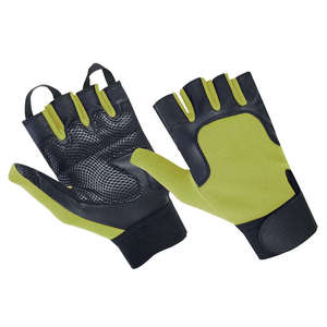 Gants de motocross unisexes sans doigts, paume en cuir, antidérapants, antichocs, réglables, pour le cyclisme, la moto, les sports de plein air - Product Image 2