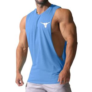 Débardeurs de sport d'été pour hommes en polyester avec logo personnalisé, tricotés en 3D, respirants, anti-bouloches, séchage rapide, impression numérique - Product Image 1