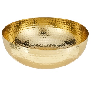 Nuevo diseño hecho a mano Metal martillado oro alta calidad ecológico fiesta servir tazón fabricante exportador India - Product Image 1