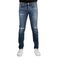 Marque privée italienne style slim fit 2024 nouvelle collection blu hommes jeans pantalons pour la vente en gros de marque privée 98% coton 2% ea