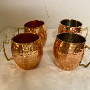 Cuivre Moscou Mule Tasses Avec Conception En Relief En Métal Baril Tasse pour Bar Restaurants Décor De Noël Salon par HHO - Product Image 4