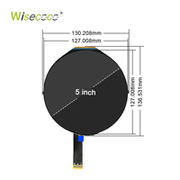 Écran LCD rond personnalisé de 5 pouces, résolution 1080*1080, 16,7 millions de couleurs, grand angle de vision, écran LCD circulaire pour tableau de bord