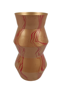 Vajilla de hierro, florero de Metal moderno y elegante con capa de polvo terminada para decoración, jarrón de Metal de hierro con acabado Chapado en bronce antiguo - Product Image 3