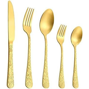 Venta al por mayor Hecho en India a bajo precio Cuchara de metal Tenedor Cuchillo Cubiertos Hotel Juego de cubiertos de acero inoxidable para la cena de la boda Fiesta - Product Image 2