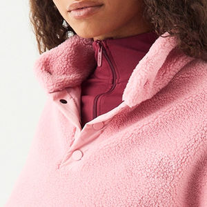 Sudadera Económica para Mujer con Tela Sherpa, Cuello Alto, Sudadera Térmica, Mezcla de Poliéster con Logotipo Personalizable 2026 - Product Image 2
