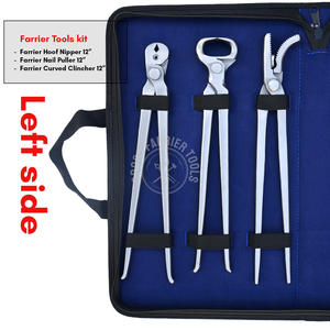 Juego de Herramientas para Herrador de Caballos, Alicates, Pinza, Extractor, Cuchillo para Cascos Afilado, Cuchilla Desmontable con Lazo, Prensa para Cascos Larga y Redonda en Estuche - Product Image 2