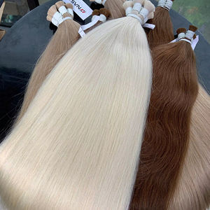 Extensions de cheveux vierges vietnamiens lisses naturels, prix d'usine, 100% cheveux naturels, 24 pouces, couleurs blondes - Product Image 1