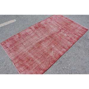 Alfombra turca Vintage moderna roja de 3,7x6,5 pies, área grande, respaldo de látex de lana, patrón de retazos para pasillo, dormitorio, 10mm de espesor - Product Image 2