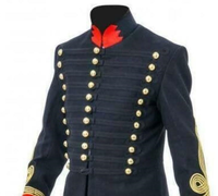 Tunique médiévale pour homme à manches longues, 100% laine tricotée, imperméable, de haute qualité, nouvelle mode vintage, costume de hussards britanniques