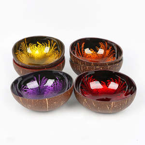 Tazones de Cáscara de Coco Lacados con Logotipo Personalizado, Hechos a Mano en Vietnam, Fabricante B2B - Product Image 1