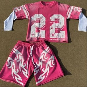 Ensemble de survêtement en molleton deux pièces pour homme, 100% coton écologique, style streetwear, avec fermeture éclair, effet délavé à l'acide et strass, haute qualité - Product Image 6