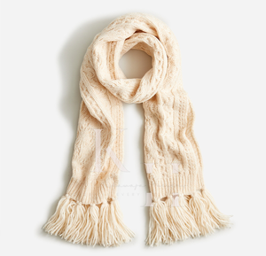 Écharpe en tricot mélangé de laine pour femmes enveloppement d'hiver doux avec texture confortable et confortable Style long pour la superposition de la mode - Product Image 1