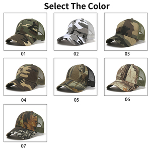 <span class=keywords><strong>Gorra</strong></span> de béisbol de camuflaje de malla de 6 paneles con logo personalizado de fábrica para senderismo, caza y jungla al aire libre - Product Image 2