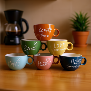 แก้วเซรามิค Amicasa Holiday ลายศิลปะหลากหลาย ขนาด 43 ออนซ์ ดีไซน์หลากหลายสำหรับคนรักกาแฟและชา - Product Image 3