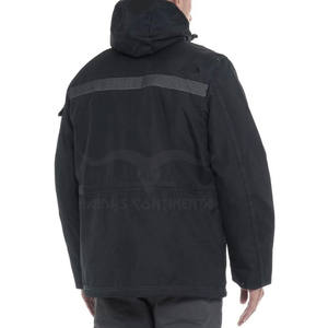 Vente en gros de vestes de sécurité imperméables avec logo personnalisé pour hommes, dernier modèle, noir, nylon polyester durable sur mesure - Product Image 3
