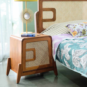 Mesita de noche clásica de madera y Ratán, armario de mano, muebles para el hogar, armario de dormitorio, venta al por mayor de Vietnam - Product Image 6