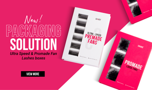 Charmlash promade Lash FANS โปรโมตแฟนๆชาวเกาหลี PBT ไฟเบอร์โปรเมดแบบหลวมสีดำเทปกาวแบบกำหนดเองความหนาหลากหลาย - Product Image 4