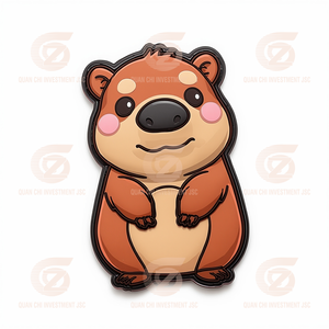 Patchs thermocollants personnalisés en PVC 3D, motif animal de dessin animé, écologiques, sans nickel, pour vêtements, chapeaux, formes de marque personnalisées - Product Image 1