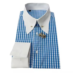 เสื้อเดรสแขนยาวคอปกแฟชั่นสำหรับผู้ชาย2025เสื้อเชิ้ตแขนยาวลายตารางสไตล์คลาสสิก - Product Image 2