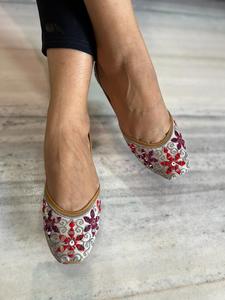 Jutti-vestido de fiesta de diseñador de cuero para mujer, ropa de estilo étnico, elegante, bordado de Jutti, multicolor - Product Image 3