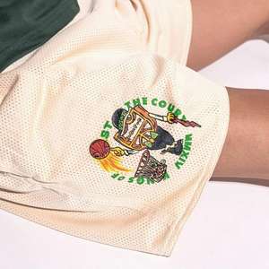 Pantalones Cortos Deportivos para Hombre con Logotipo Personalizado, Cintura Media Elástica, 100% Poliéster, Sublimados, Tejido Transpirable de Secado Rápido, Estilo Urbano, Tallas Grandes - Product Image 3