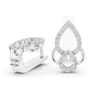 0.364 CT Lab Diamond <b>Drop</b> Earrings VVS-VS Clarity, EF Color 18KT, 14KT, 10KT Gold & 925 Silver Rose, Yellow, White Gold - Product Image 4