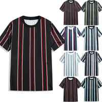 Nouveau design été 2025 – T-shirts homme élégants à col ras du cou, en maille unie, 100 % coton, coupe ample, respirants et écologiques