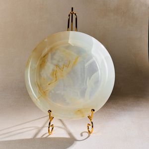 Plateau rond en résine effet marbre rose, plat décoratif, style sous-verre, pour bijoux, bougies, cosmétiques, collations, luxe - Product Image 4