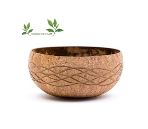 Cuenco de cáscara de coco natural lacado hecho a mano 100% de cáscara de coco con muestra gratis y precio barato en Eco2go Vietnam - Product Image 3