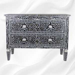 Classic Mother of Pearl Cabinet Drawer Optical Design <b>Chest</b> of Luxury Mother of Pearl Furniture Collection Home Decor - Product Image 1