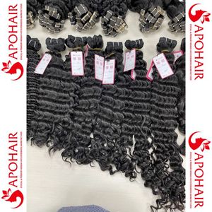 Extensiones de cabello ondulado liso Natural Virgen sin procesar de la mejor calidad, cutícula China cruda alineada, cabello humano Remy, Clip suave - Product Image 4