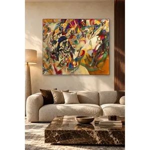 Impression sur toile de composition chromatique dynamique de Fida Kandinsky - Product Image 1