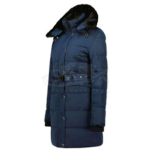Parka d'hiver pour femme avec capuche et ceinture, imperméable et coupe-vent, veste d'extérieur, couleur personnalisée, parka avec ceinture pour femme - Product Image 3