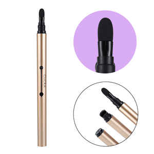 Brocha de Maquillaje con Esponja y Tapa Automática de un Solo Toque CLIKA, Color Champán Dorado LM602 - Product Image 5