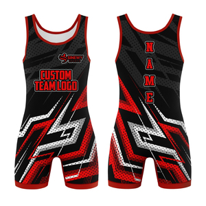 Dernière offre Sexy Women Wrestling Singlet Respirant Léger Spandex Wrestling Uniforms Team Logo Singlet - Product Image 5