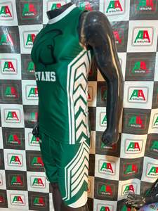 Offre ensemble complet short en jersey de compression 7v7 drapeau uniforme bandeaux manches shorts casque chaussettes uniforme de football américain - Product Image 4