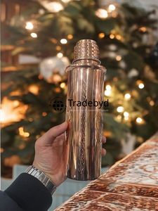 Ayurvedic Wellness Copper Bottle by Tradebyd Classic Style for Daily Detox and Personal Hydration Practices - Product Image 3
