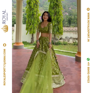 คอลเลคชั่นแต่งงานใหม่คอลเลกชัน lehenga choli ราคาขายส่งโดยรอยัลส่งออกซูริท - Product Image 3