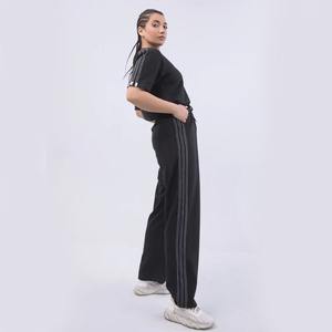 Conjunto de Chándal de Moda para Mujer, de Alta Calidad, Ecológico, 100% Algodón, Color Negro, Camiseta y Pantalón - Product Image 3