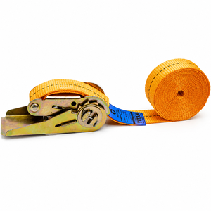 Correas de Amarre Resistentes de 25 mm con Gancho en J, Amarres Efectivos para Carga, Cinturón de Poliéster, Material de Acero y PP para Transporte - Product Image 1