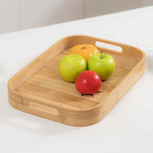 Design antique meilleur produit forme ronde mangue plateau de service en bois plateau bordure en fer taille personnalisée cuisines finies noires - Product Image 4